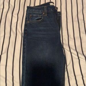 dark denim cropped jeans